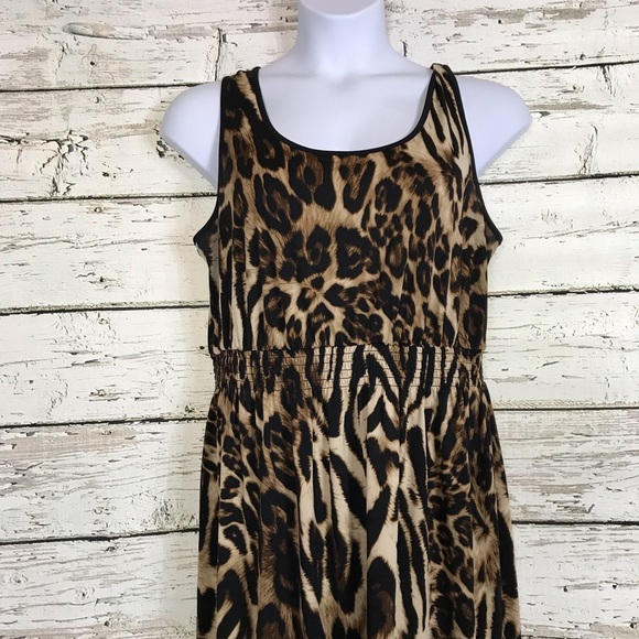 C5 AB Studio Animal Print Maxi Dress XL no wrinkle - Picture 2 of 6
